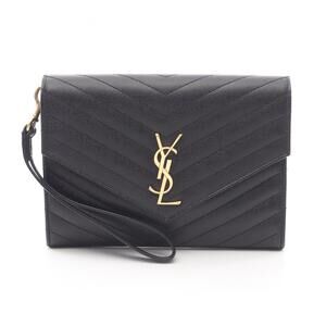 Yves Saint Laurent Saint Laurent Paris Monogram Leather Second Bag/Clutch Bag...
